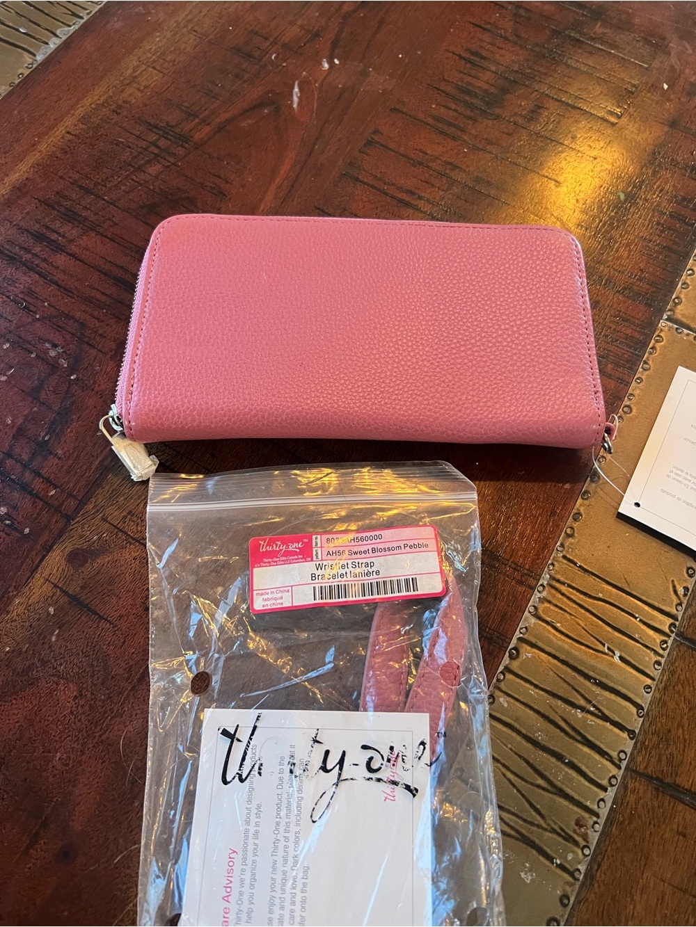 Thirty One Brand Dusty Rose Zip-Around Wallet
